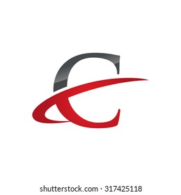 C initial company red swoosh logo
