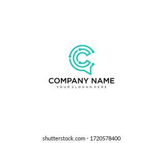 C Initial handwriting logo vector. Hand lettering for designs.