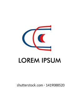 C initial letter for business name, technology or sport company