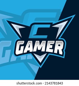 C initial letter esport logo illustration design, gaming initial mascot logo, esport team logo ideas