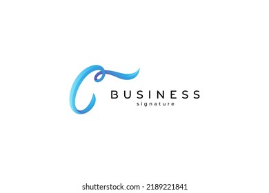 C initial letter logo design template