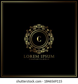 C Letra inicial patrón de logotipo de lujo en arte vectorial para restaurante, Royalty, Boutique, Cafe, Hotel, Heraldic, Joyería, Moda y otras ilustraciones vectoriales.