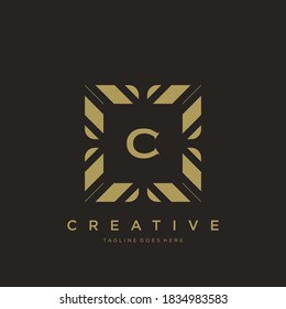 C-Logo-Vorlage für Luxus-Ornament-Erstbriefe	
