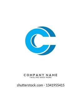 C initial letter, modern logo design template
