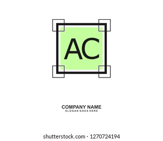 A C Initial logo template vector