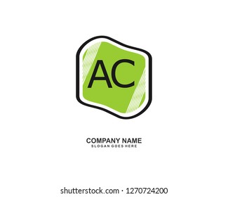 A C Initial logo template vector