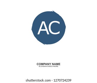 A C Initial logo template vector