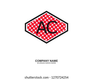 A C Initial logo template vector