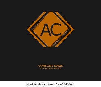 A C Initial logo template vector