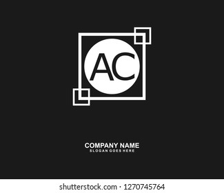  A C Initial logo template vector
