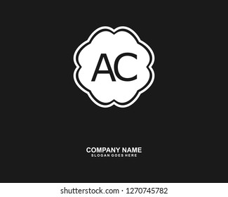  A C Initial logo template vector
