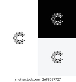 c initial monogram vector icon illustration