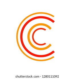 "C" Initials circle logo template