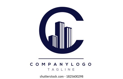 C initials monogram letter text alphabet logo design	