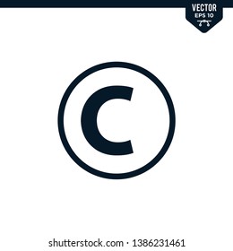 C inside circle related to copyright sign