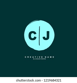 C J CJ Initial logo template vector