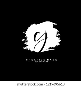 C J CJ Initial logo template vector