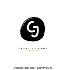 C J CJ Initial logo template vector
