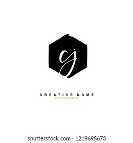 C J CJ Initial logo template vector