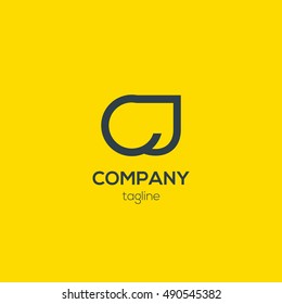 C & J Letter design logo vector