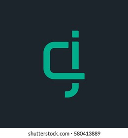 C & J Letter logo design vector element
