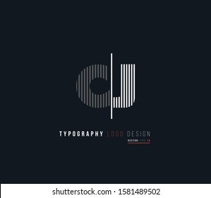 C J letters joint logo vector.