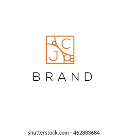 C and J letters vector logo (sign, symbol, icon)