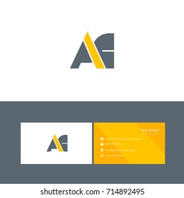 A C joint logo bold letter design with business card template