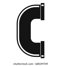 C joint pipe icon. Simple illustration of C joint pipe vector icon for web