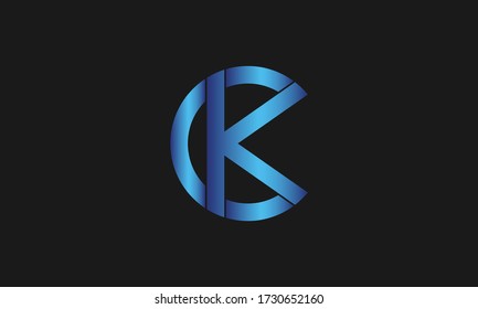 C , K , KC , diseño del logotipo de la letra CK y logotipo de monograma. Letra inicial diseño del nombre de la empresa de logotipo kc/ck. 