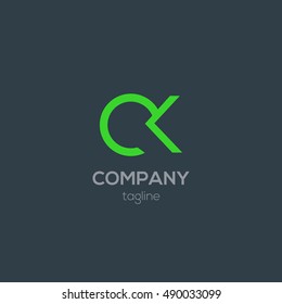 C & K Letter logo design
