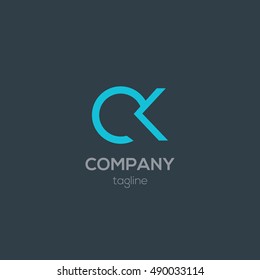 C & K Letter logo design

