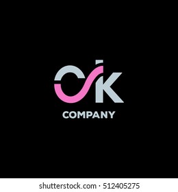 C & K Letter logo design template
