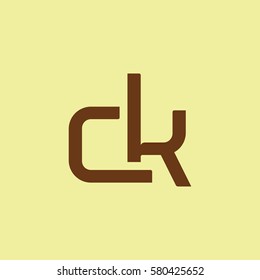 C & K Letter logo design vector element
