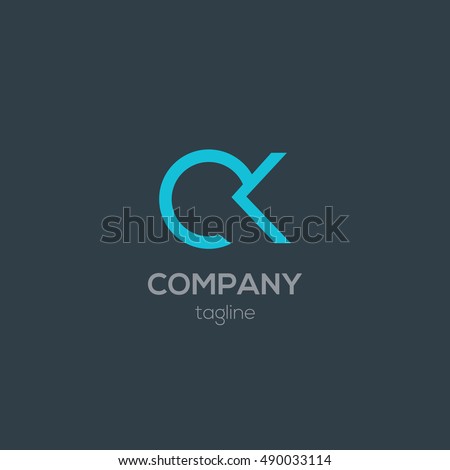C & K Letter logo design
 Stok fotoğraf © 