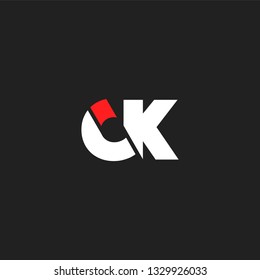 C K letters Joint logo icon vector template.
