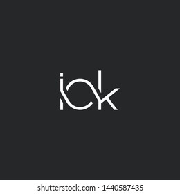I C K letters Joint logo icon vector template.