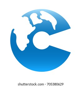 C & keyhole logo concept
