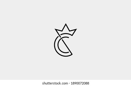 C King Royal Logo Design Vector illustration