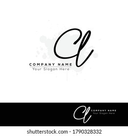 C L CL Initial letter handwriting and signature logo. Beauty vector initial logo .Fashion, boutique, floral and botanical