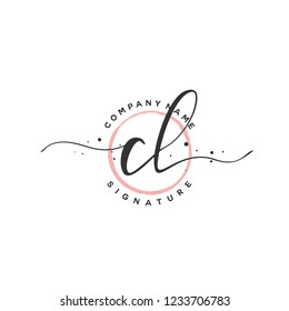 C L CL Initial logo template vector