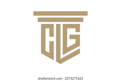 C L G initial logo modern law firm symbol template