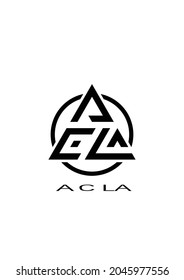 A C LA minimalistisches Monogramm-Logo 