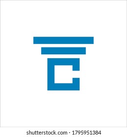 C law logo design vector sign