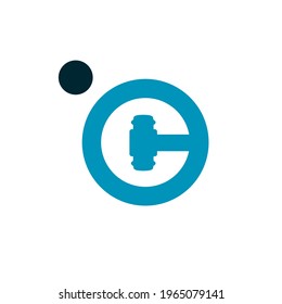 C Law logo design vector