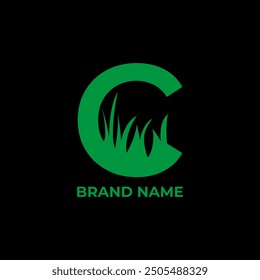 C lawn care abstract logo design