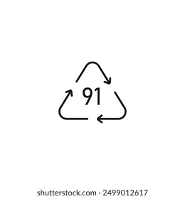 C LDPE plastic symbol icon vector. EPS 10 editable vector