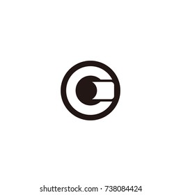 Logo Sign Letter C Circle Icon Stock Vector Royalty Free 666626005