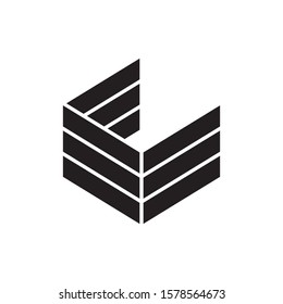 C letter 3D logo design vector