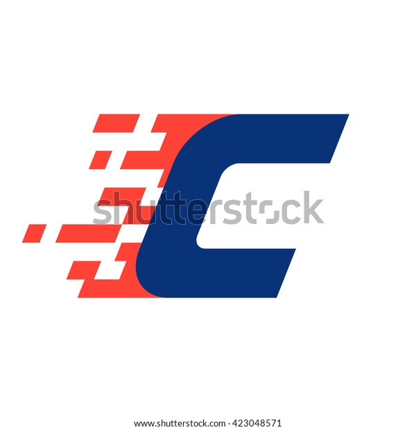 C letter with abstract checkered flag.\
Vector design template elements for your race sportswear, app icon,\
corporate identity, labels or\
posters.